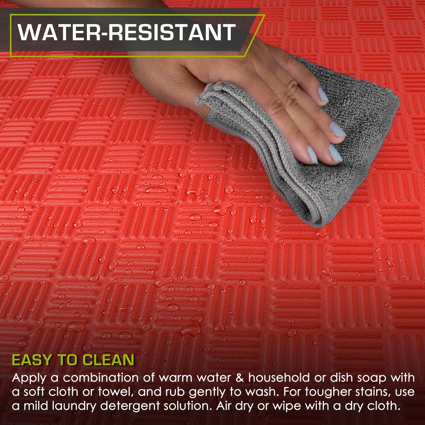 Checkered Exercise Puzzle Mat 1-in