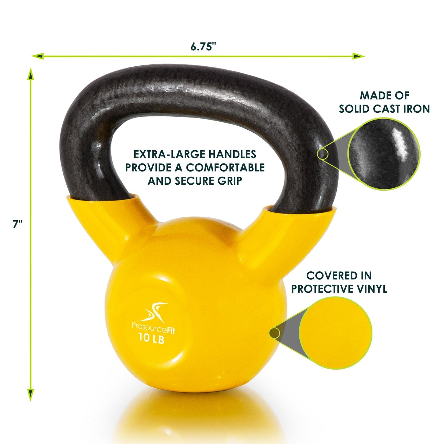 Vinyl Coated Cast Iron Kettlebells