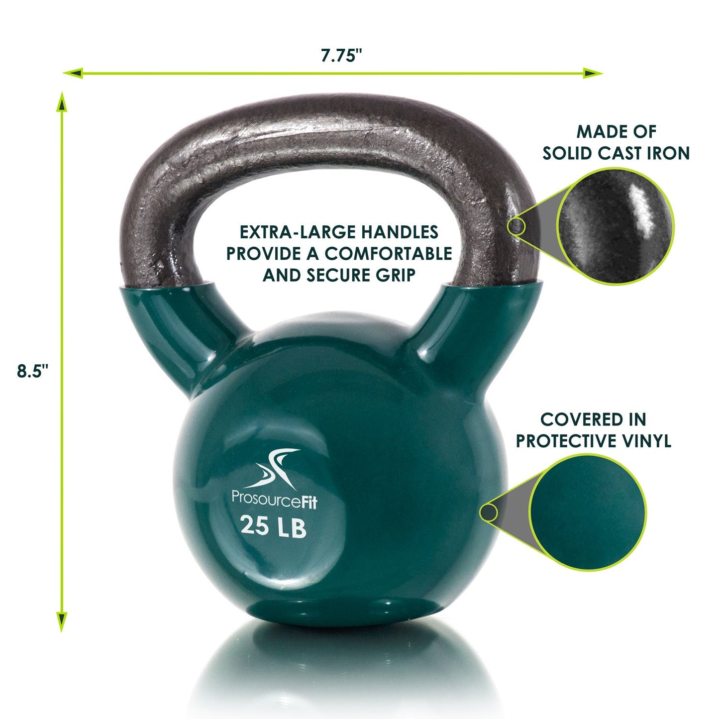 Vinyl Coated Cast Iron Kettlebells