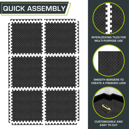 Checkered Exercise Puzzle Mat 1-in