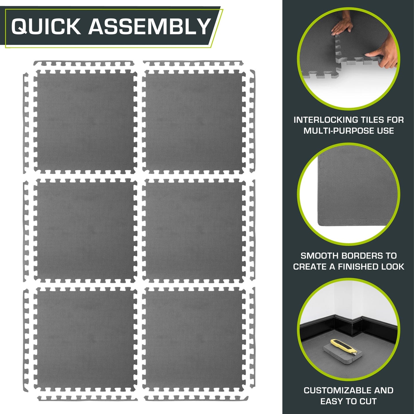 Weaved Pattern Exercise Puzzle Mat 1-in