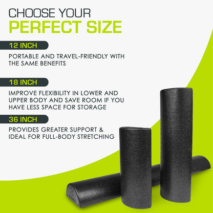 High Density Half-Round Foam Roller