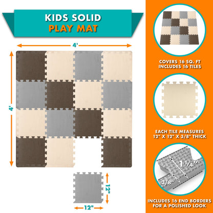 Kids Solid Floor Play Mat