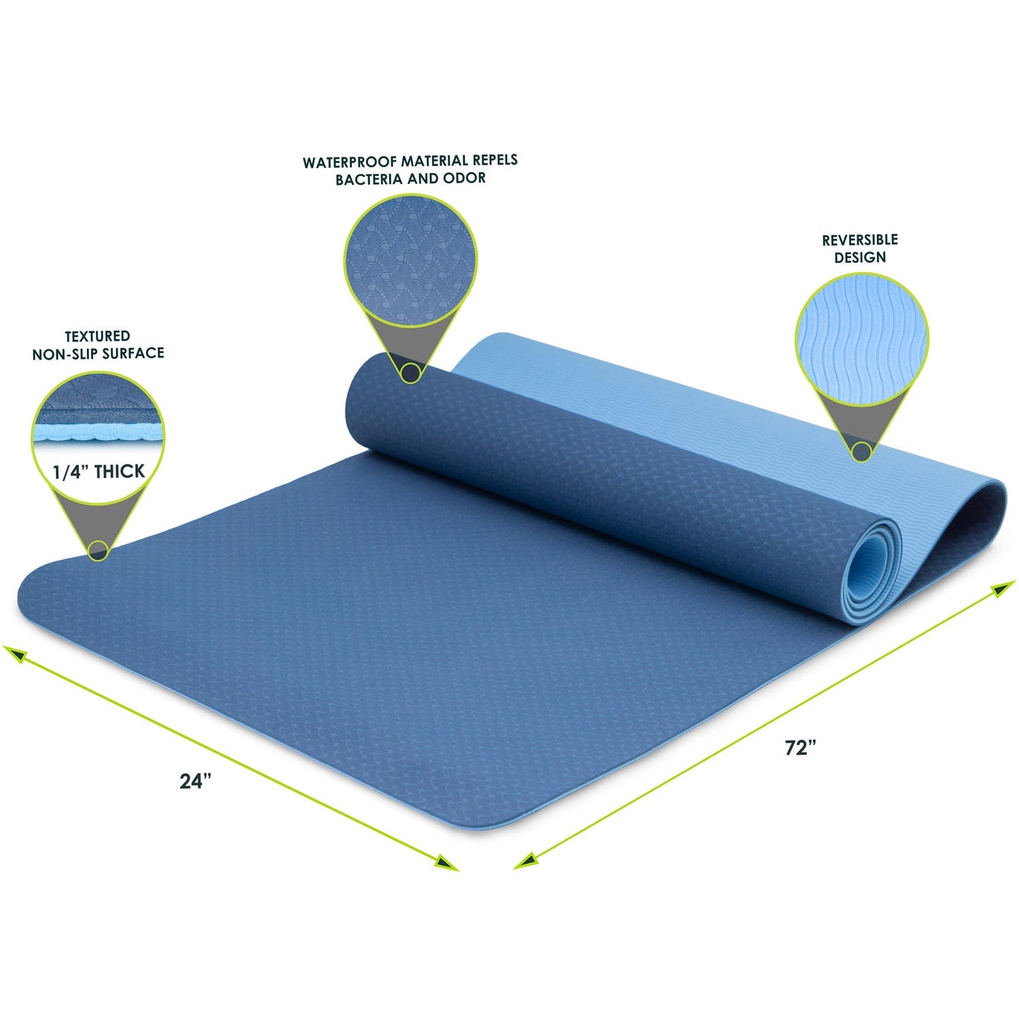 Natura TPE Yoga Mat 1/4-in